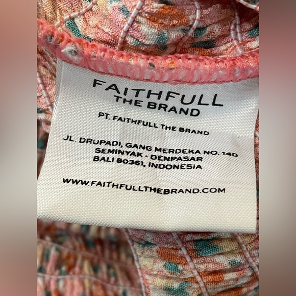 FAITHFULL THE BRAND Margherita Smocked Mini Dress | Floral Short Puff Sleeve | 2 - Picture 11 of 12